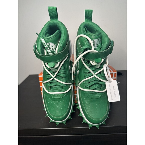 Nike Air Force 1 Mid x Off-White Shoes Pine Green DR0500-300 Men's Sizes 10.5! - Picture 3 of 8